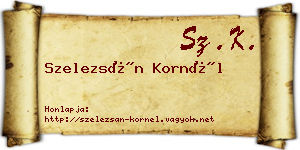 Szelezsán Kornél névjegykártya